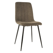 Scaun ALAN, verde olive/negru, stofa/metal, 45x39x91 cm