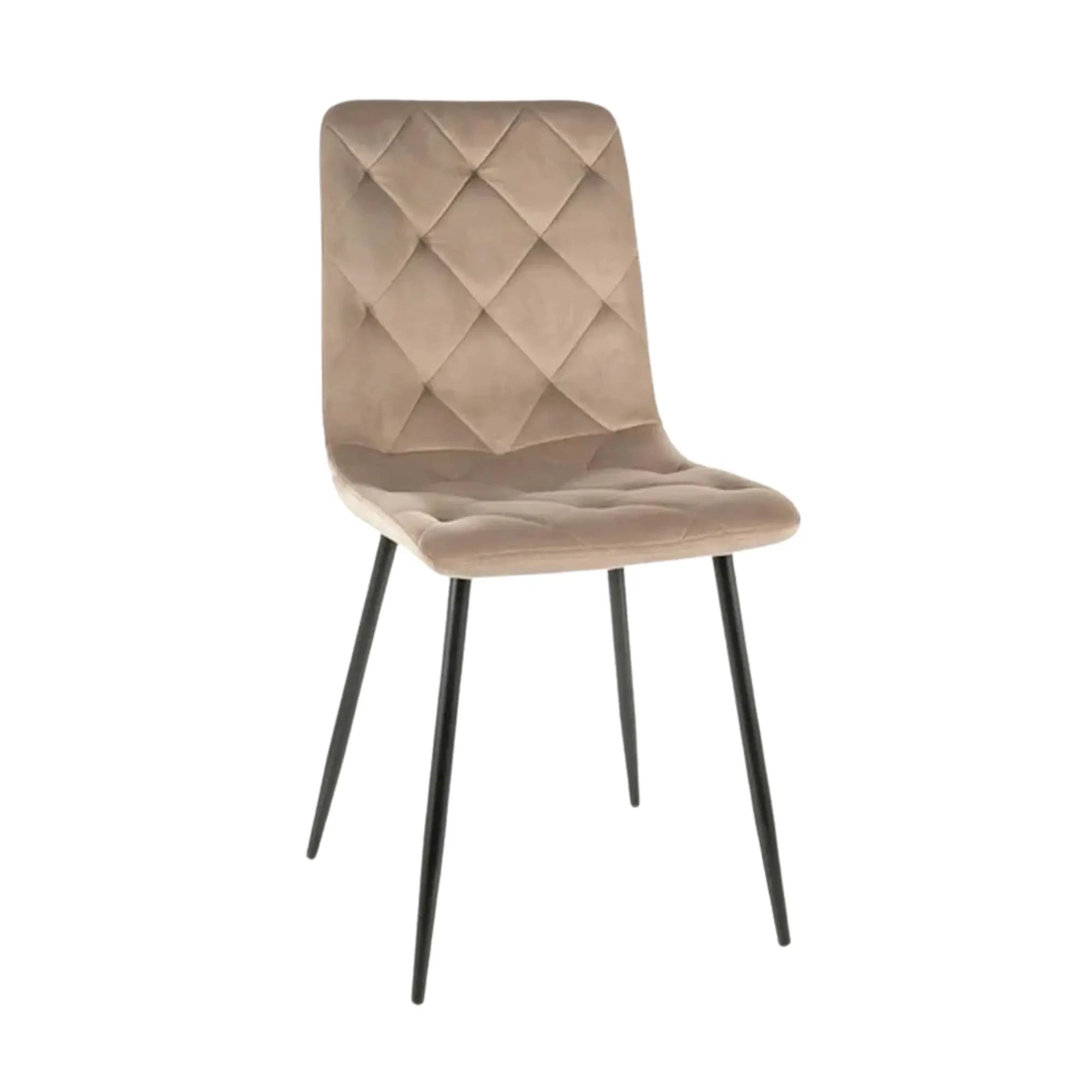 Scaun JERRY, bej/negru, stofa clasica/metal, 45x39x91 cm