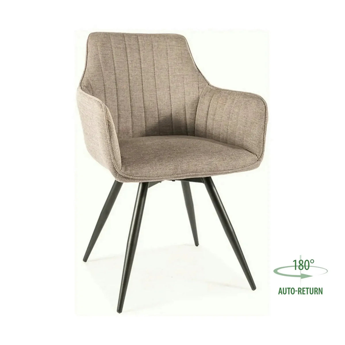 Scaun BALLO, bej/negru, stofa clasica/metal, 56x45x84 cm