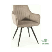 Scaun BALLO, bej/negru, stofa clasica/metal, 56x45x84 cm