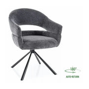 Scaun BORGO, gri - Raven 18, stofa clasica/metal, 58x45x87 cm