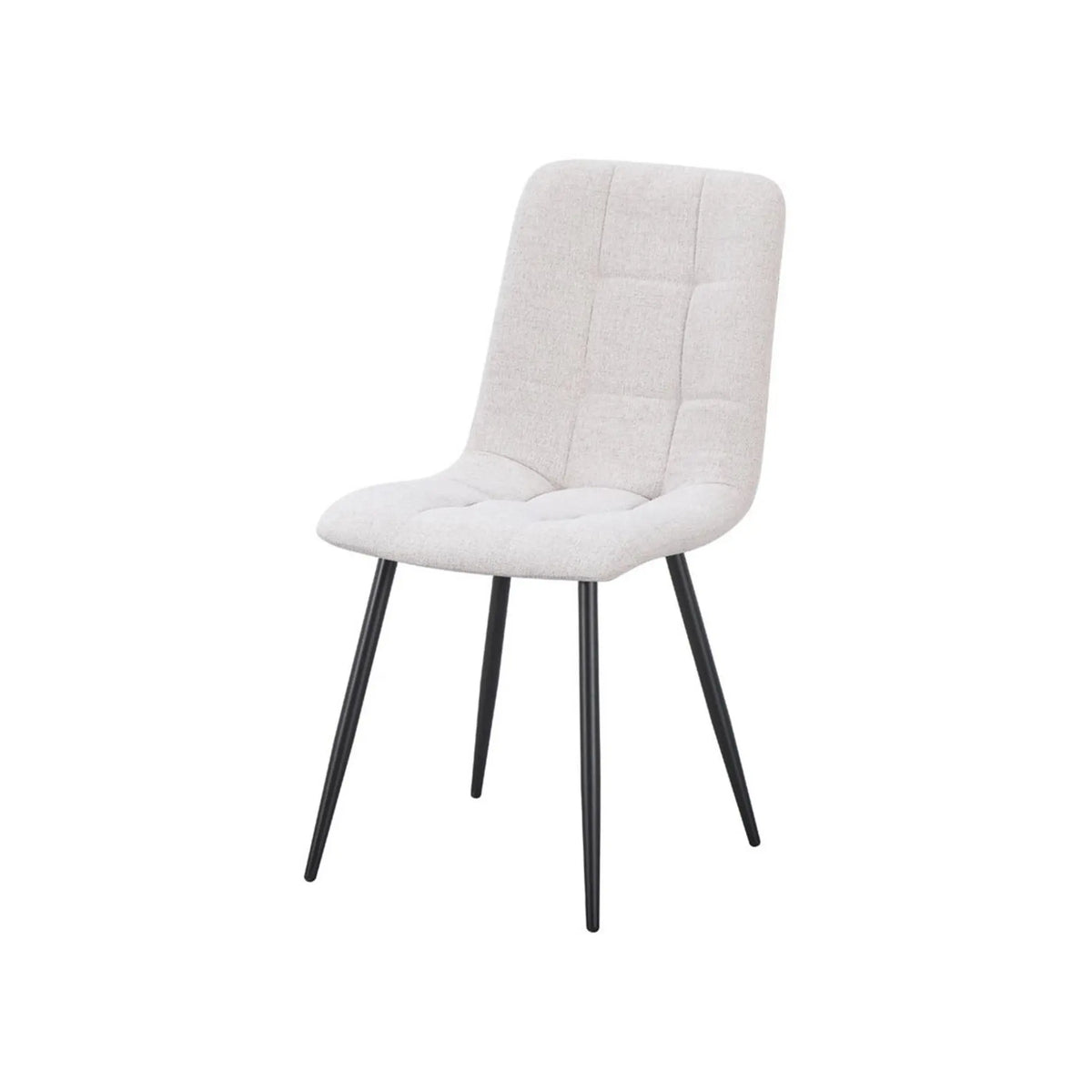 Scaun JEFF 2, bej/negru, stofă/metal, 45x55x87 cm