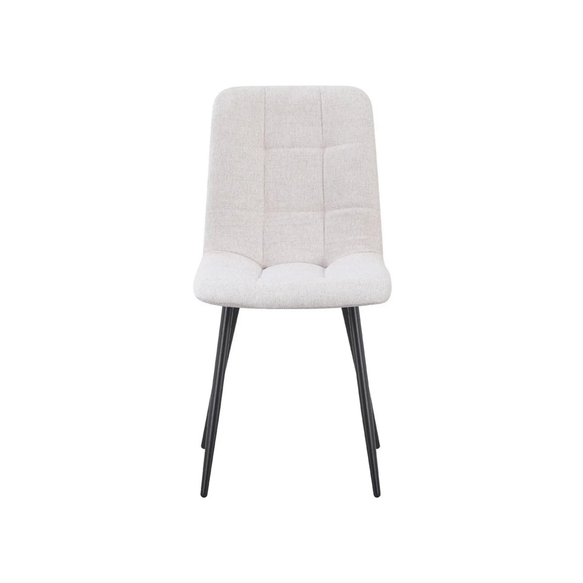 Scaun JEFF 2, bej/negru, stofă/metal, 45x55x87 cm