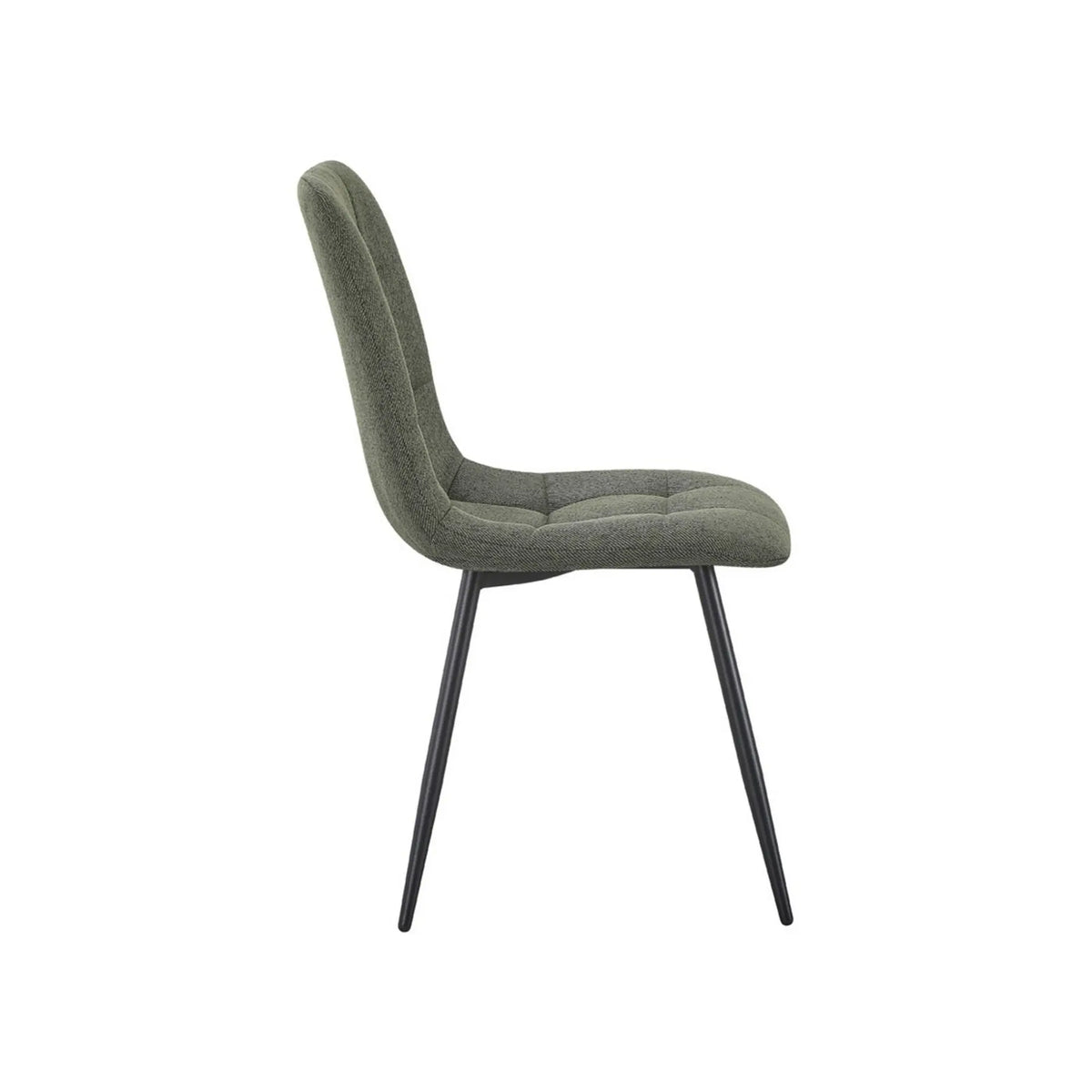 Scaun JEFF 2, verde/negru, stofă/metal, 45x55x87 cm