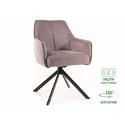 Scaun NOTTI, gri/negru, stofa clasica/metal, 55x45x83 cm