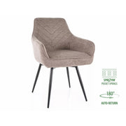 Scaun SERVIO, bej - Brego 34, stofa clasica/metal, 55x45x88 cm