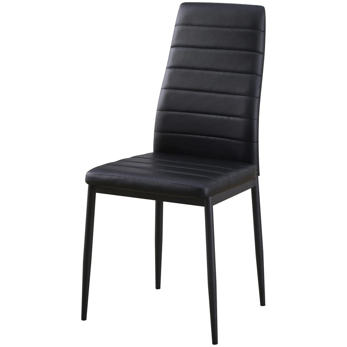 Scaun WANI, negru, piele ecologică/metal, 54x42x95 cm