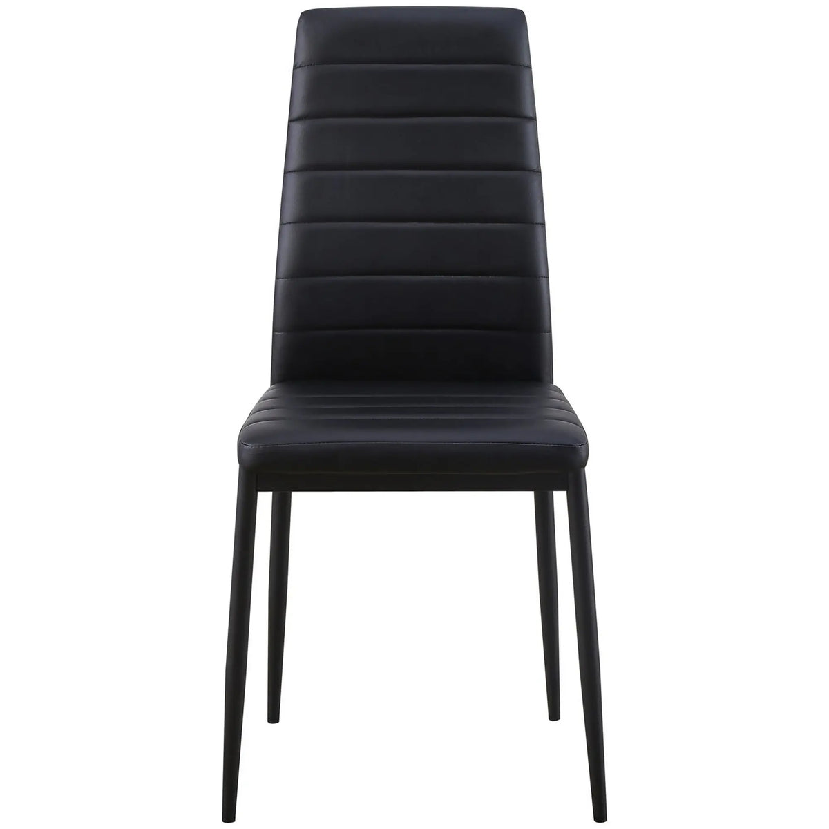 Scaun WANI, negru, piele ecologică/metal, 54x42x95 cm