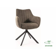 Scaun rotativ AZALIA, verde olive/negru, stofa clasica/metal, 61x58x86 cm