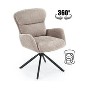 Scaun rotativ K593, gri/negru, stofa/metal, 56x54x89 cm