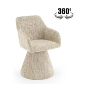 Scaun rotativ K603, stofa clasica bej, 55x55x85 cm