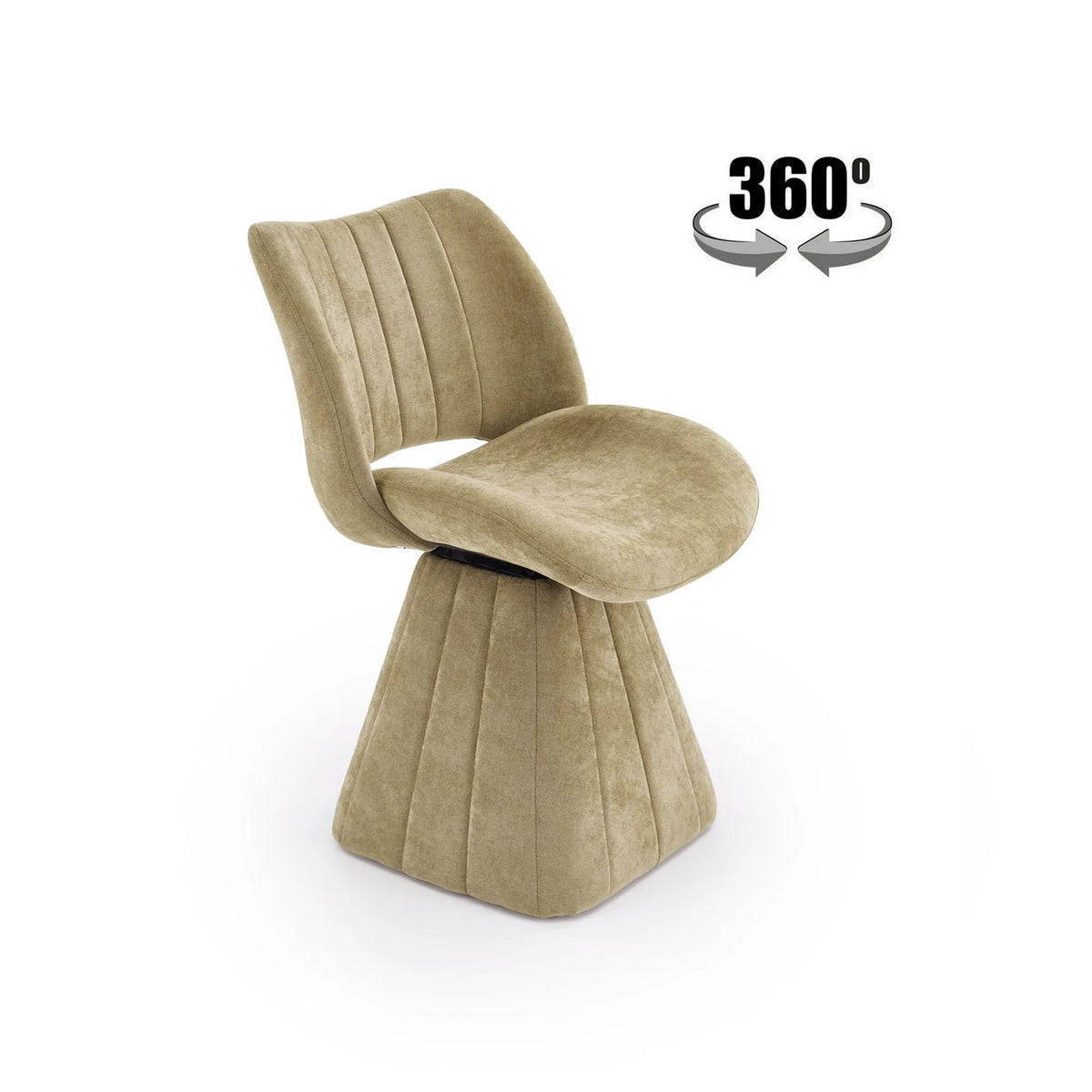 Scaun rotativ K613, stofa clasica verde olive, 53x60x87 cm
