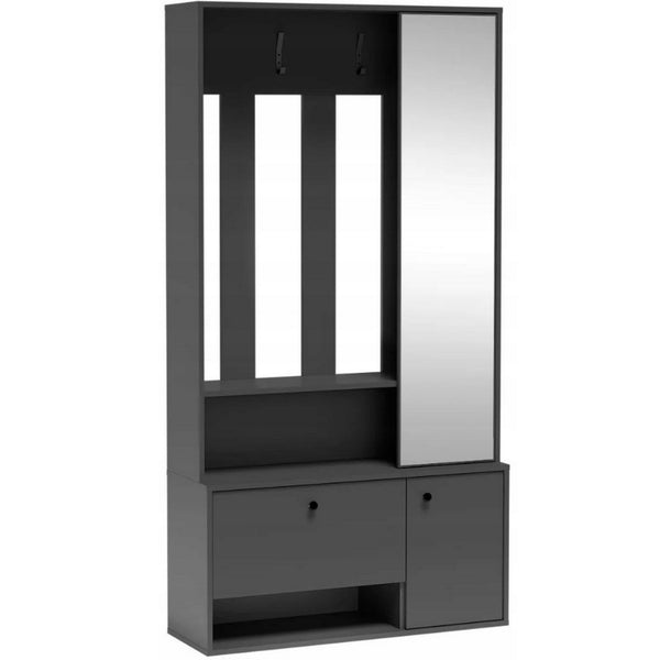 Mobilier hol SPOT, gri grafit, PAL laminat/metal, 100x33x191 cm