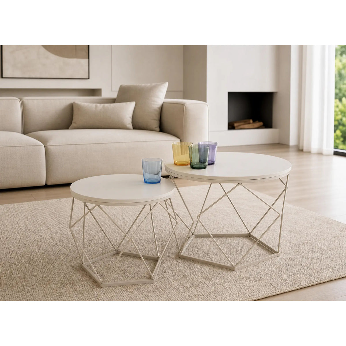 Set 2 masute cafea CIELO, casmir