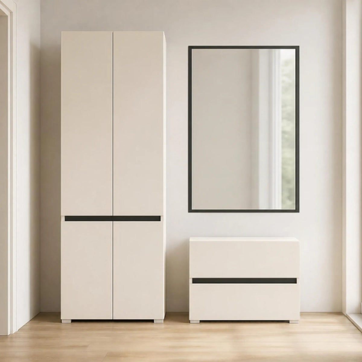 Set hol LONDON, casmir/gri antracit, PAL, 3 piese