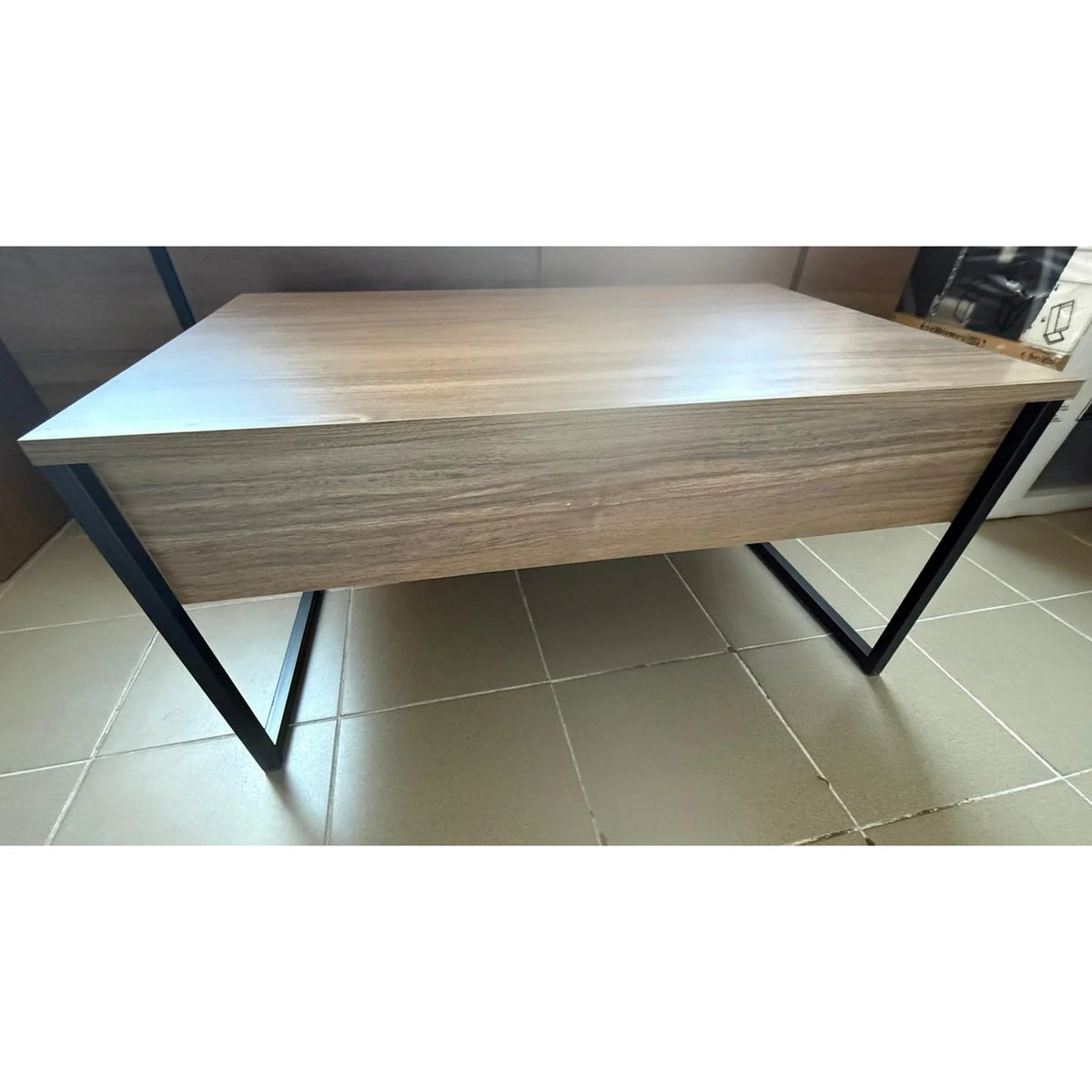 PRODUS RESIGILAT - Set living LUXE, nuc/negru, PAL/metal