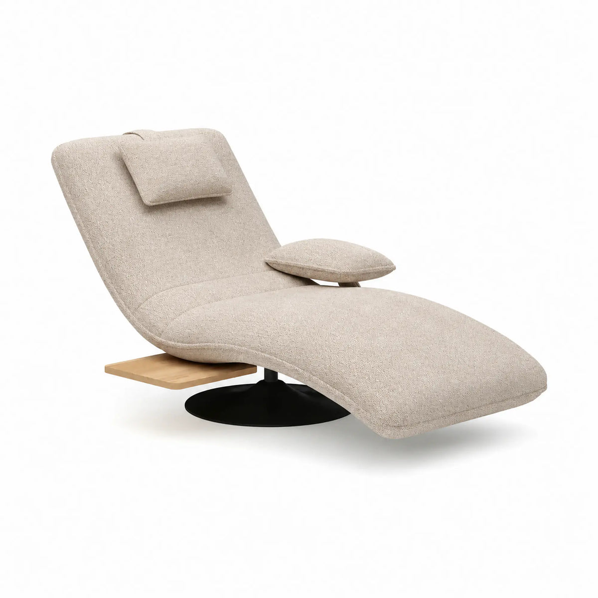 Sezlong rotativ EVO, stofa clasica bej - Austin 2, 78x163x86 cm