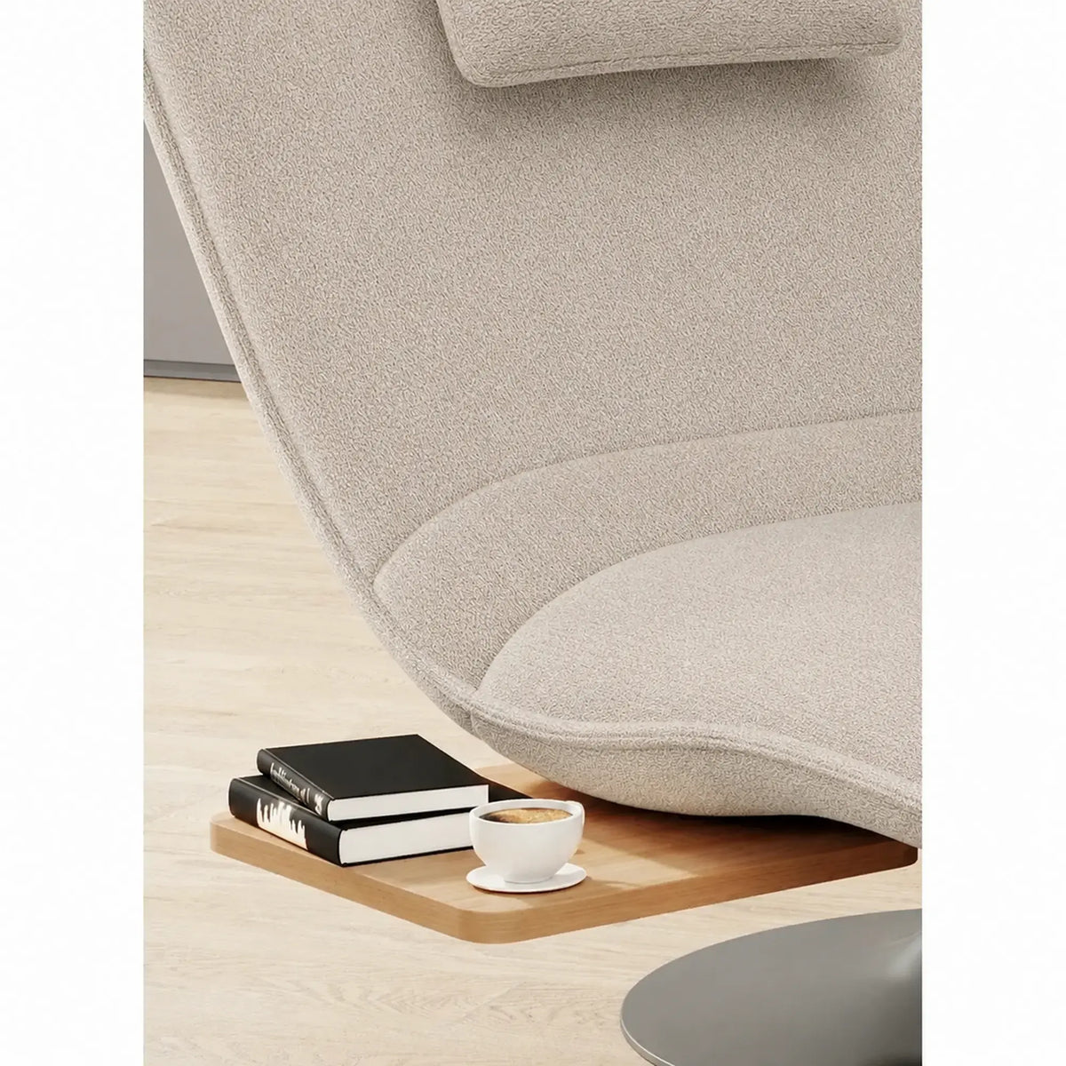 Sezlong rotativ EVO, stofa clasica bej - Austin 2, 78x163x86 cm