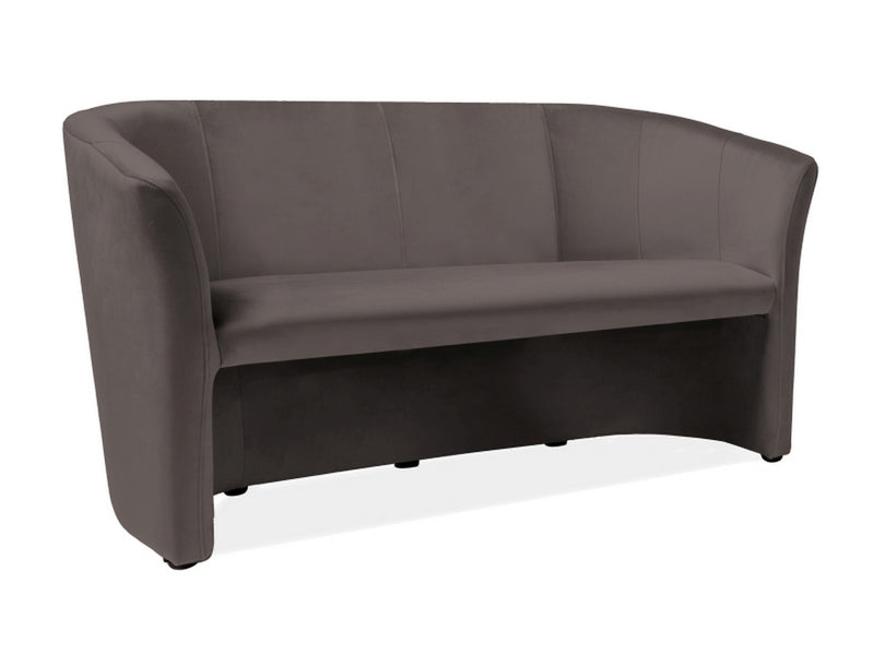 Canapea TM-3, stofa catifelata gri - Bluvel 14, 160x60x76 cm