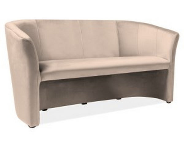 Canapea TM-3, stofa catifelata bej - Bluvel 28, 160x60x76 cm