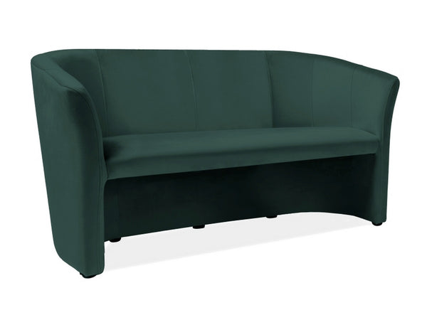 Canapea TM-3, stofa catifelata verde - Bluvel 78, 160x60x76 cm