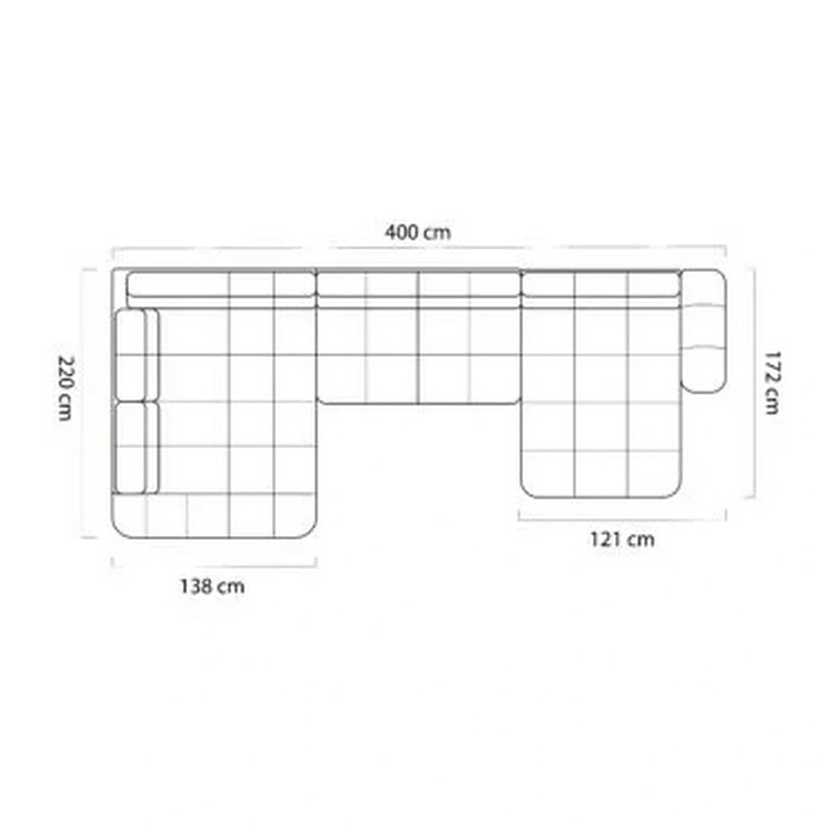 Coltar extensibil TOLLO XL, personalizabil materiale gama Oferta Avantaj, cu lada depozitare si reglaj electric, 400x220x106 cm