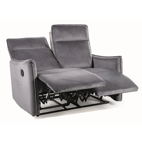 Canapea TRAVIS, gri, stofa catifelata/metal, 127x86x102 cm