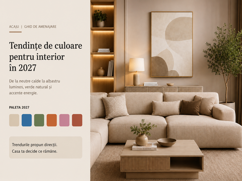 Tendinte culori interior 2027 amenajare mobilier decor
