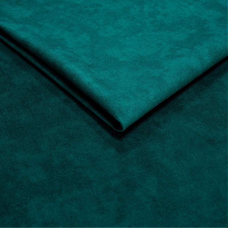 Canapea MOLLY, stofa catifelata verde inchis - Terra 75, Gama Premium, 226x101x91 cm, lada depozitare, functie de dormit