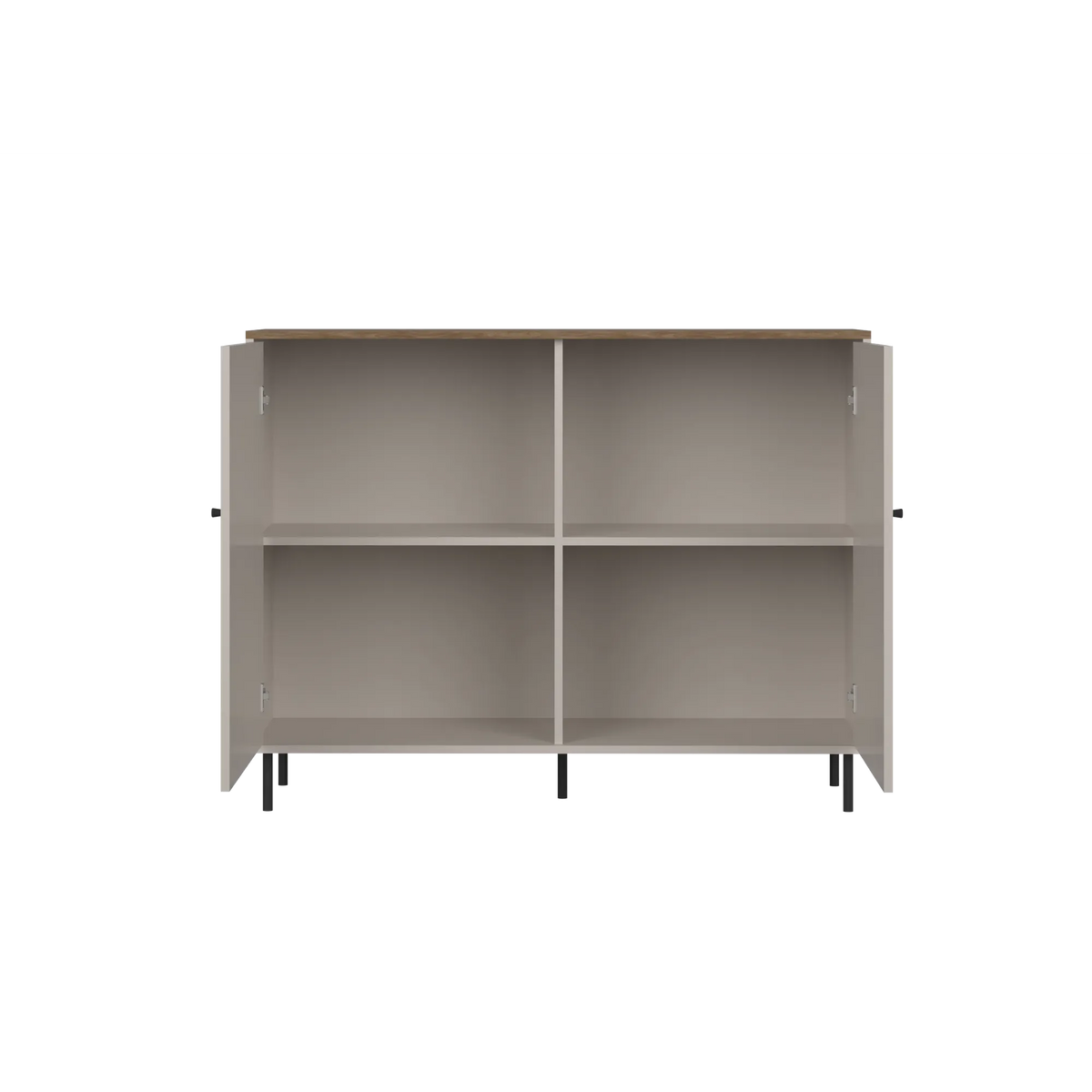 Comoda living TIRAMISU, casmir/stejar, PAL, 124x40x96 cm
