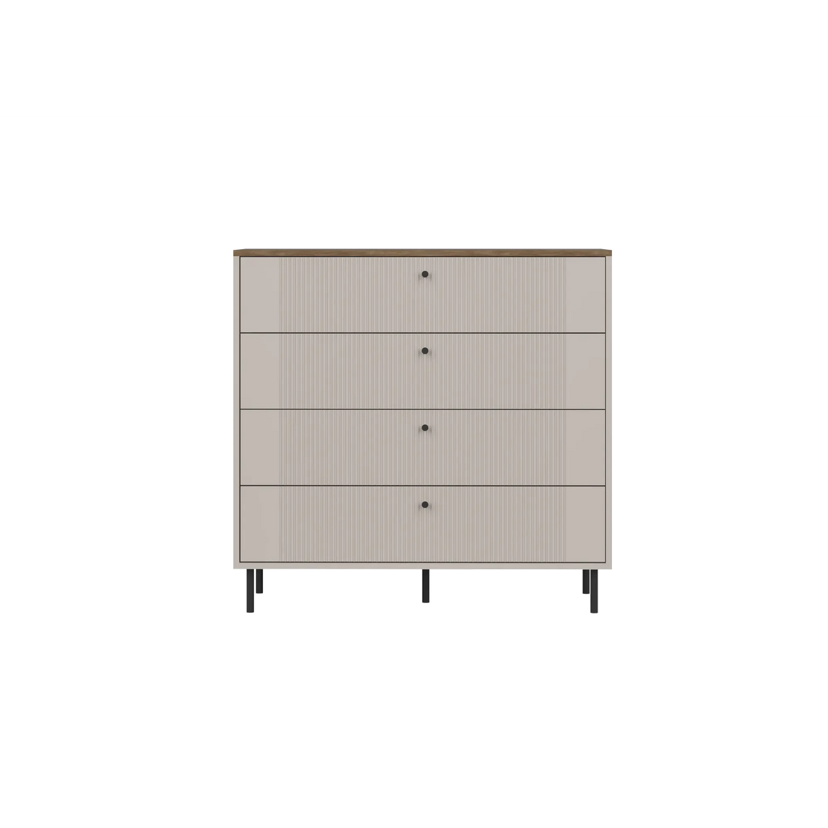 Comoda cu sertare inalta TIRAMISU, casmir/stejar, PAL, 94x40x96 cm
