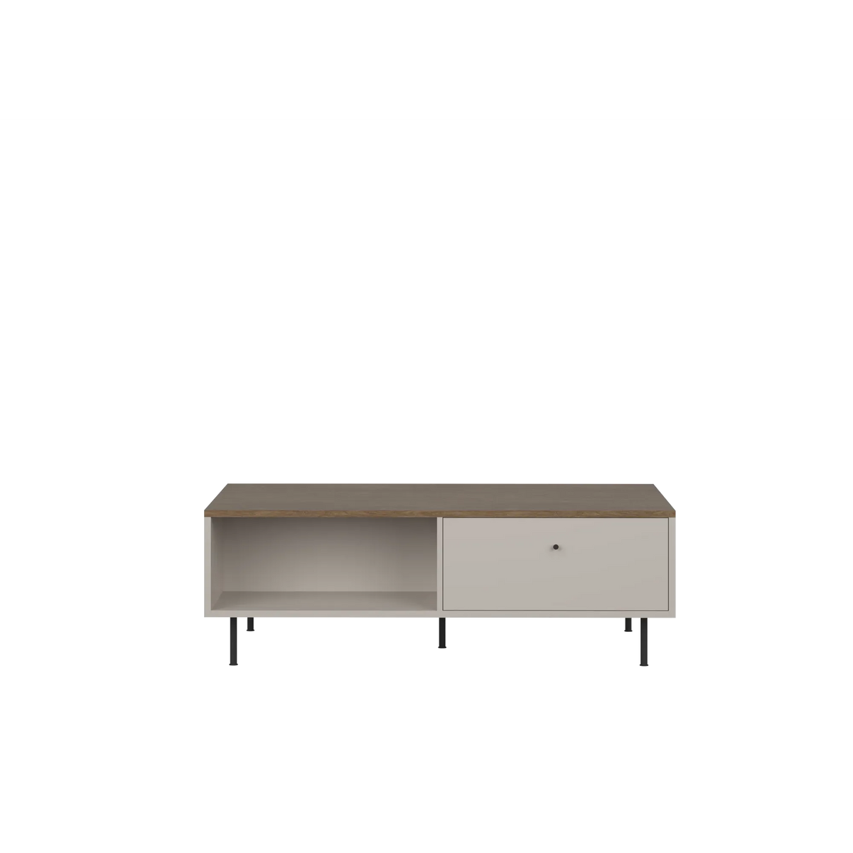 Masuta cafea cu spatiu depozitare TIRAMISU, casmir/stejar, PAL, 110x60x37 cm