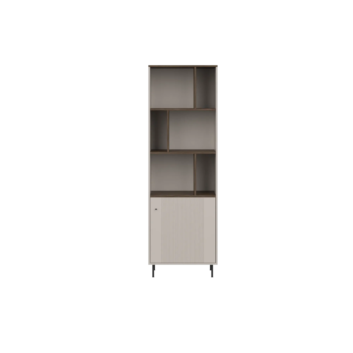 Biblioteca pentru living TIRAMISU, casmir/stejar, PAL, 64x40x195 cm