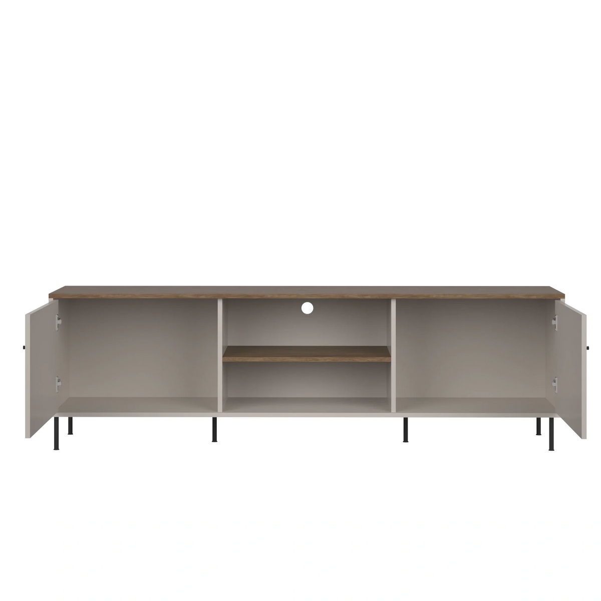 Comoda TV TIRAMISU, casmir/stejar, PAL, 184x40x56 cm