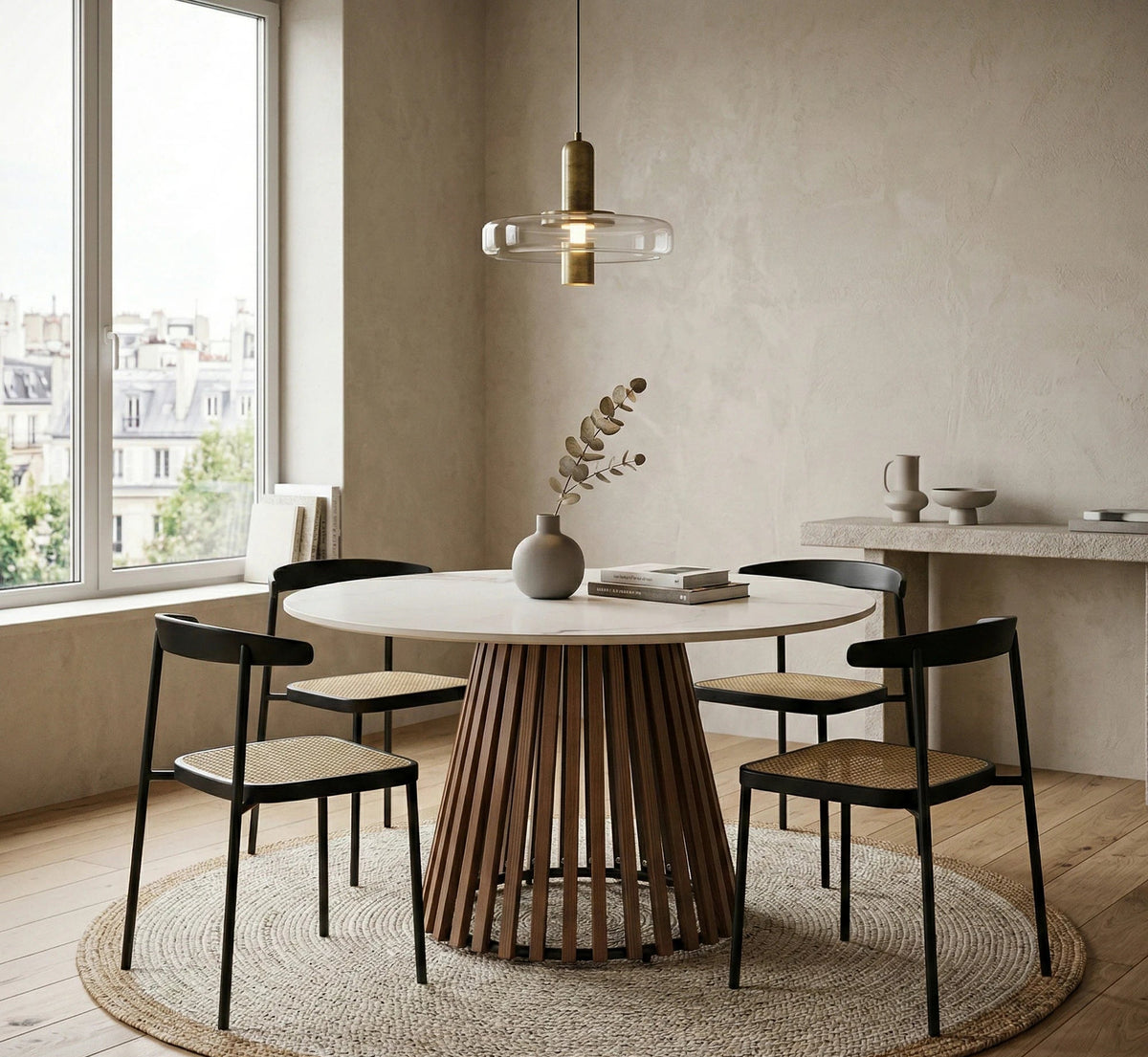 Masuta cafea MDF CARINA, bej cu efect de marmura/nuc, 80x46 cm