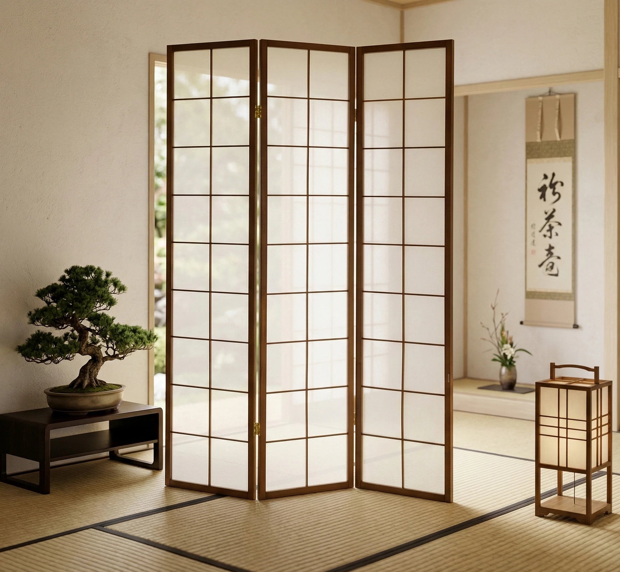 Paravan PAR1, wenge, lemn, 129x2x178 cm