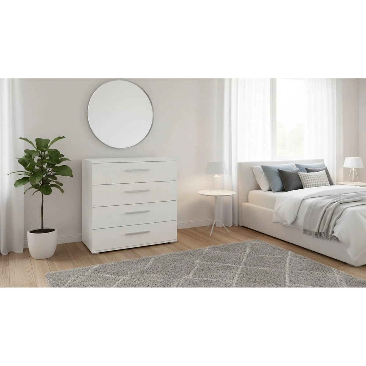 Comoda Lima KM3, alb, PAL, 77x40x82 cm