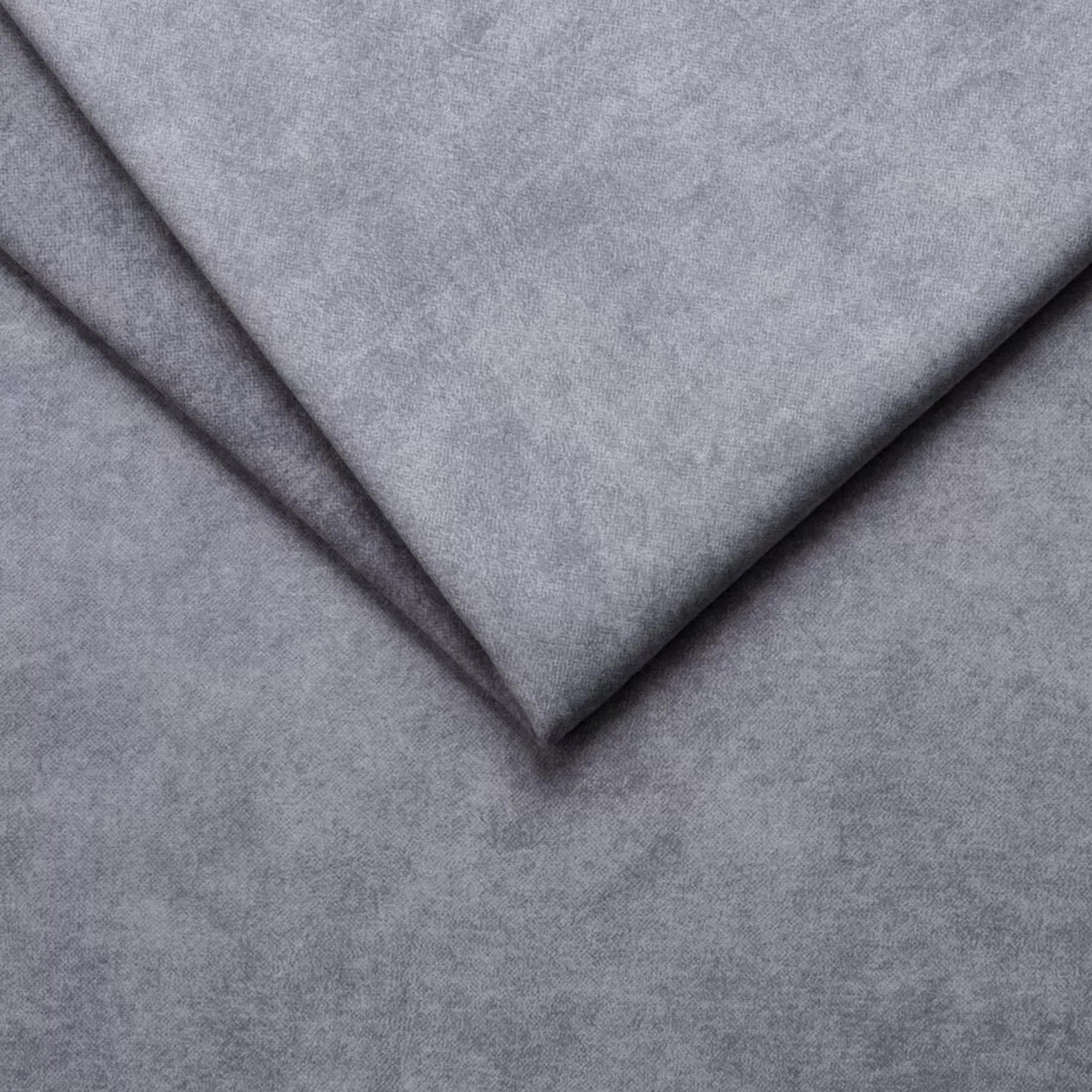 Coltar extensibil VOSS XL, sezlong dreapta, stofa catifelata gri - Whisper 17, Gama Premium, cu lada depozitare, 373x218x94 cm