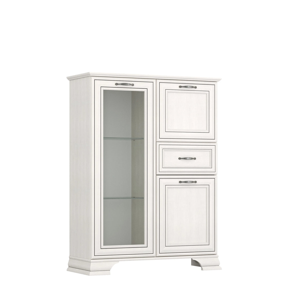 Mobilier sufragerie clasic TIFFANY II-6, grej, PAL laminat, 4 piese