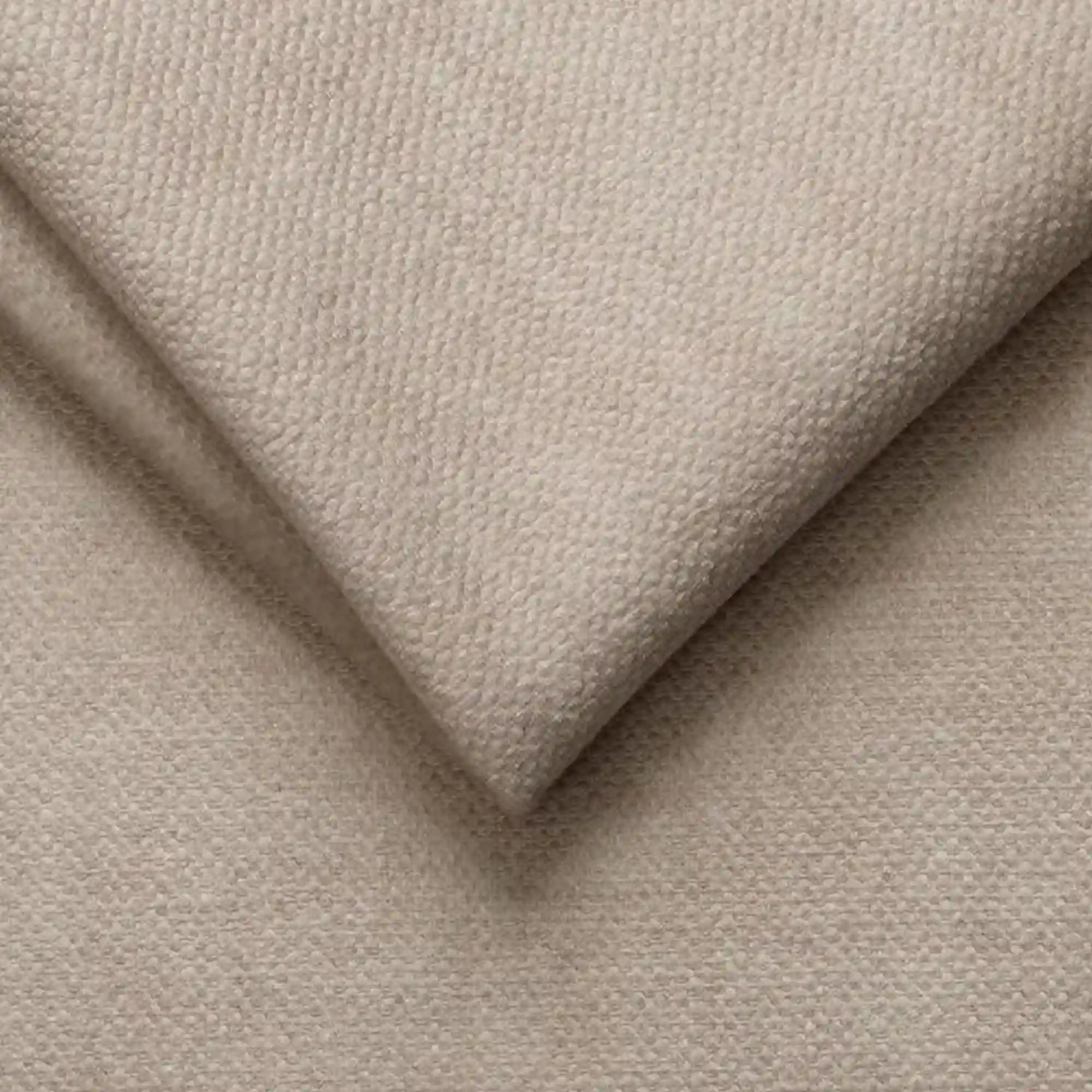 Coltar extensibil SELVA L, sezlong dreapta, stofa catifelata bej - Vogue 1, cu lada depozitare si tetiere reglabile, 263x223x95 cm