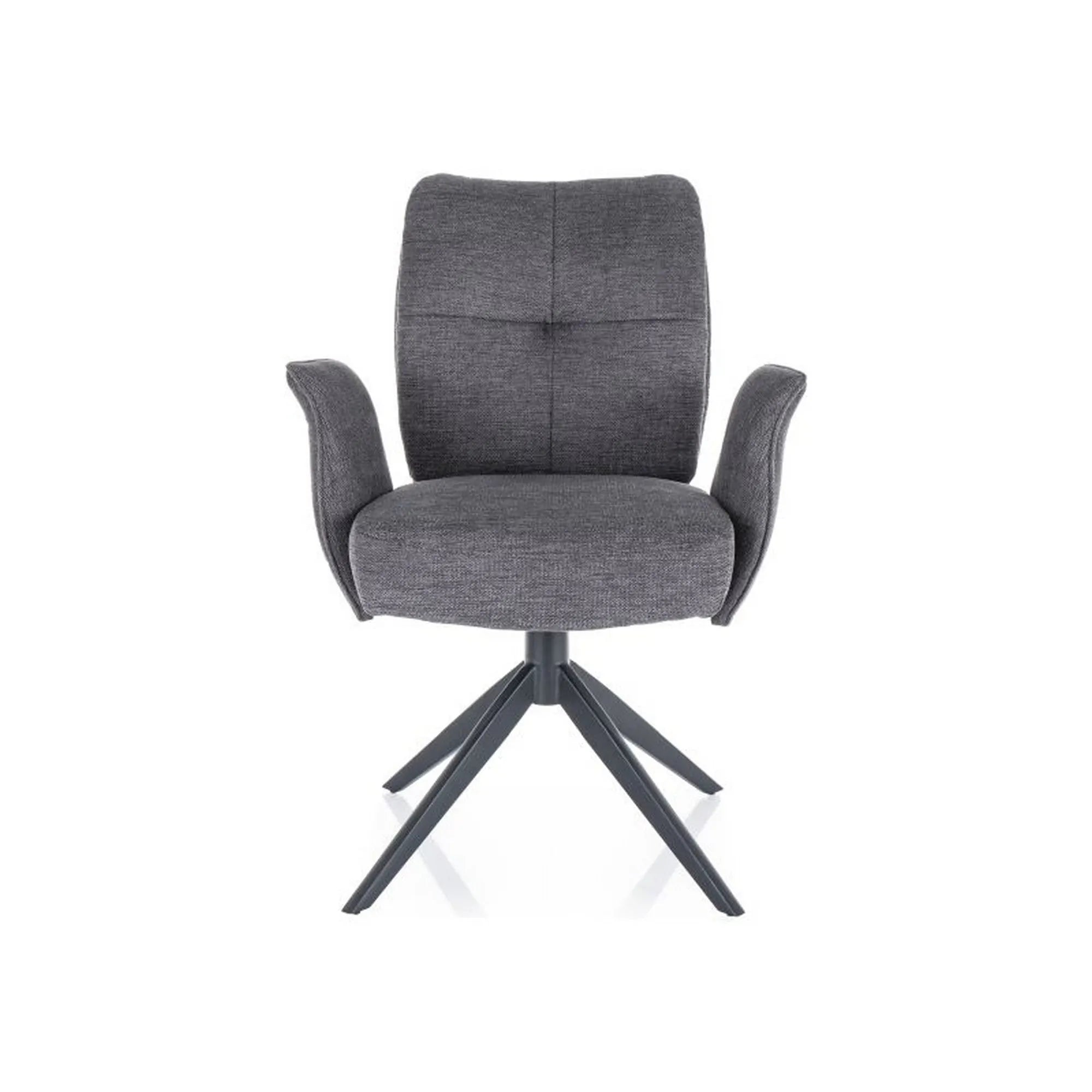 Scaun rotativ WING, gri inchis/negru, stofa clasica/metal, 66x45x90 cm