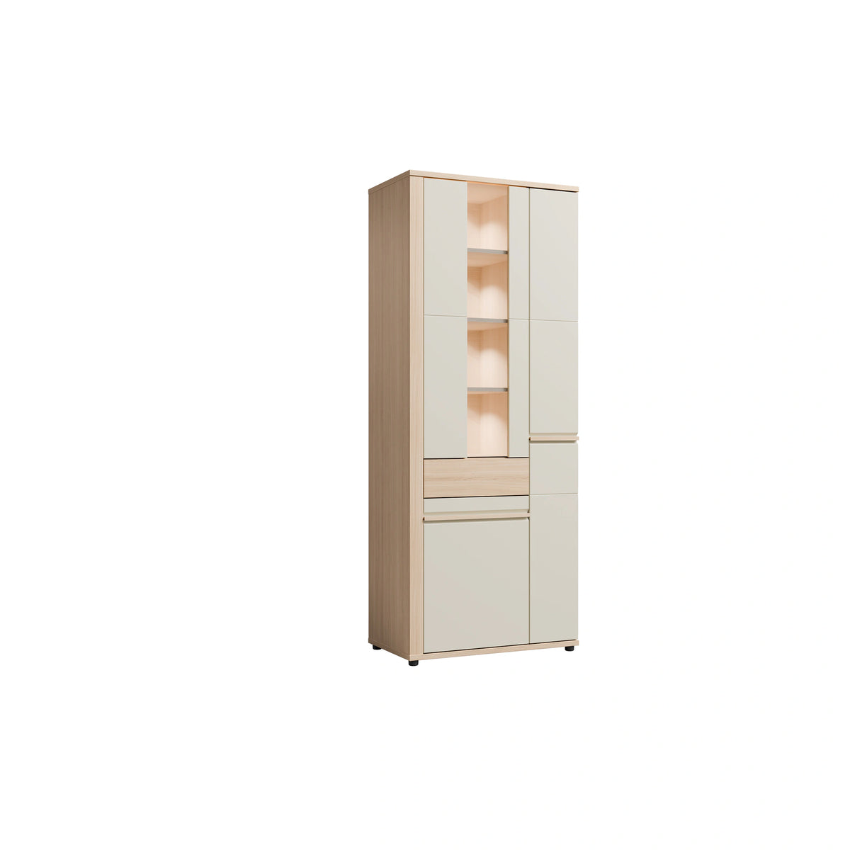 Mobila living led OSLO, stejar riva/casmir, PAL laminat, 4 piese