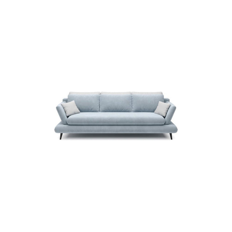 Canapea MONTE, stofa gri - Austin 17, 242x110x90 cm, extensibil, functie de dormit, lada depozitare