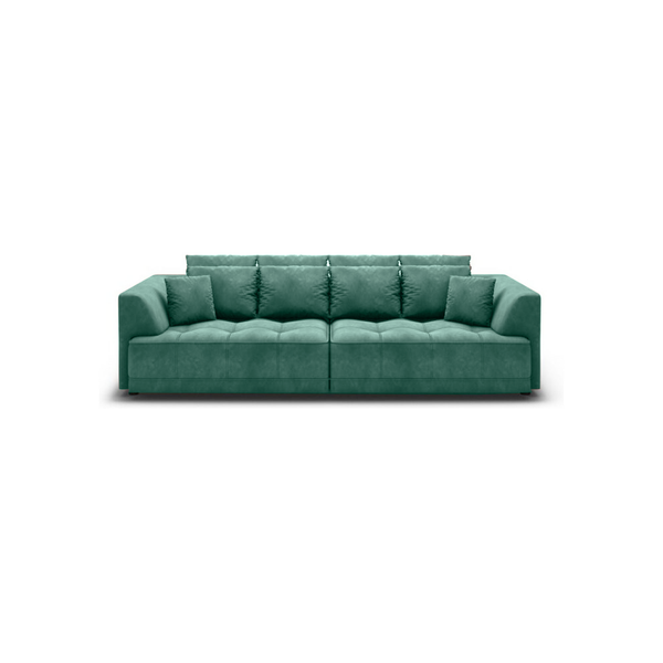 Canapea TIGA, stofa catifelata verde menta - Salvador 12, Gama Premium, cu reglaj electric, 302x136x88/72 cm