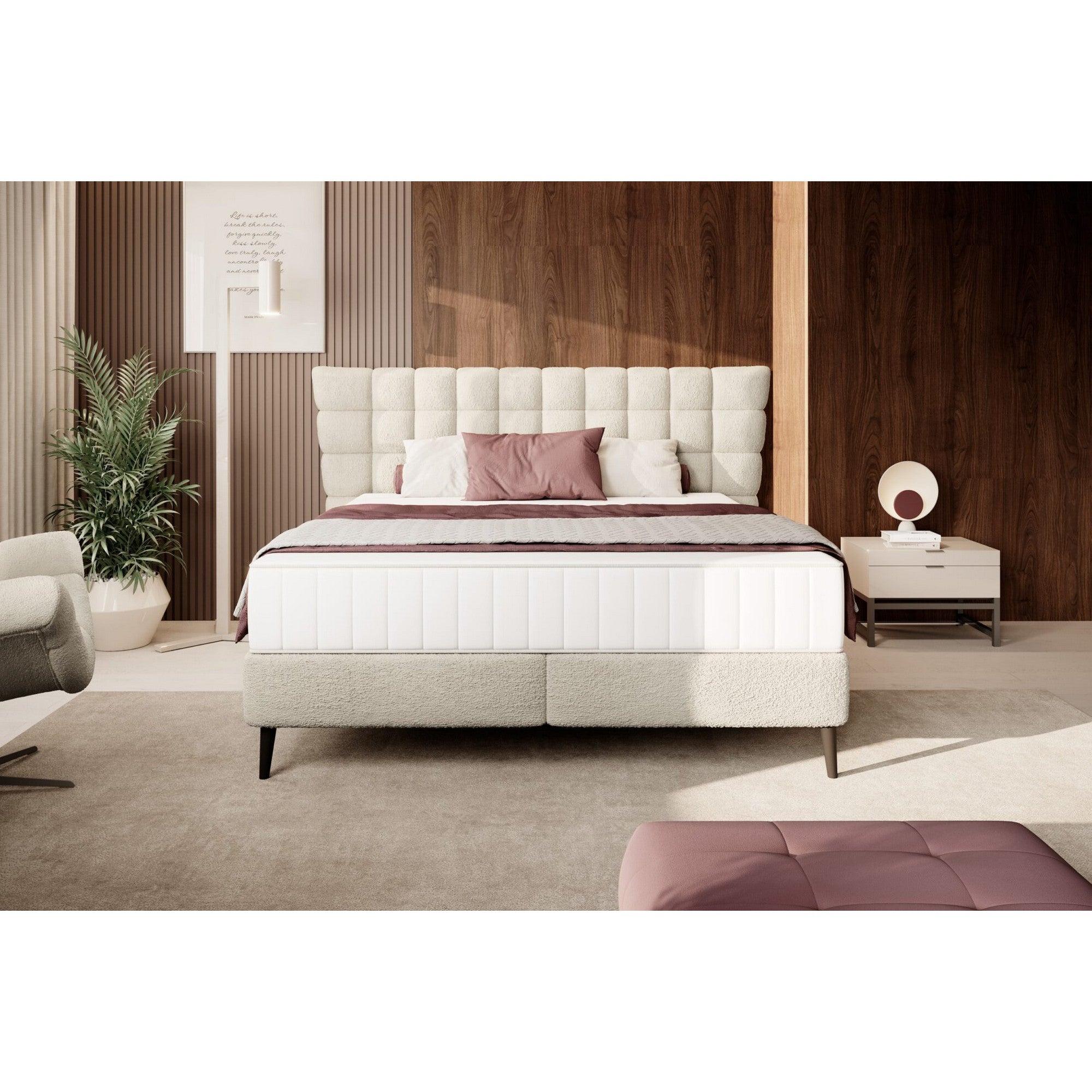 Pat INFERNO 140x200, personalizabil materiale gama Oferta Avantaj, cu suport pentru saltea