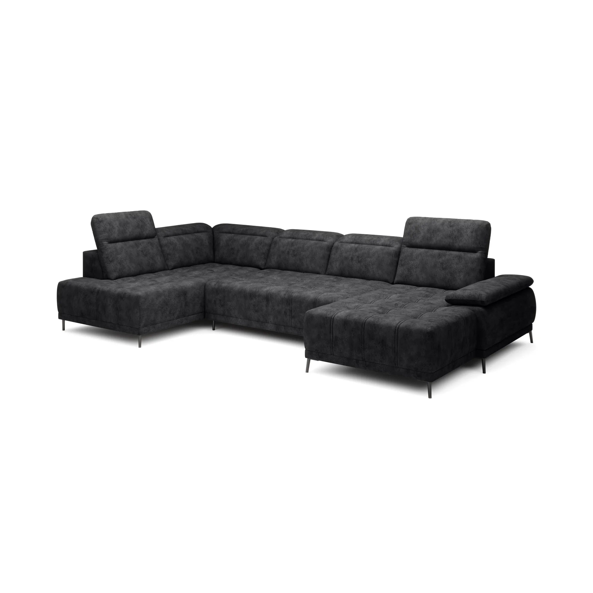Coltar FOCUS XL, personalizabil materiale gama Premium, cu reglaj electric si tetiere reglabile, 352x204x98 cm