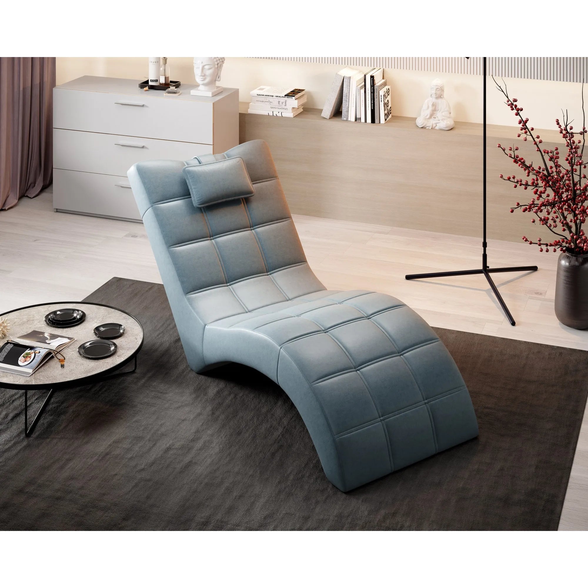 Sezlong LONDON, personalizabil materiale Gama Premium, 68x170x85 cm