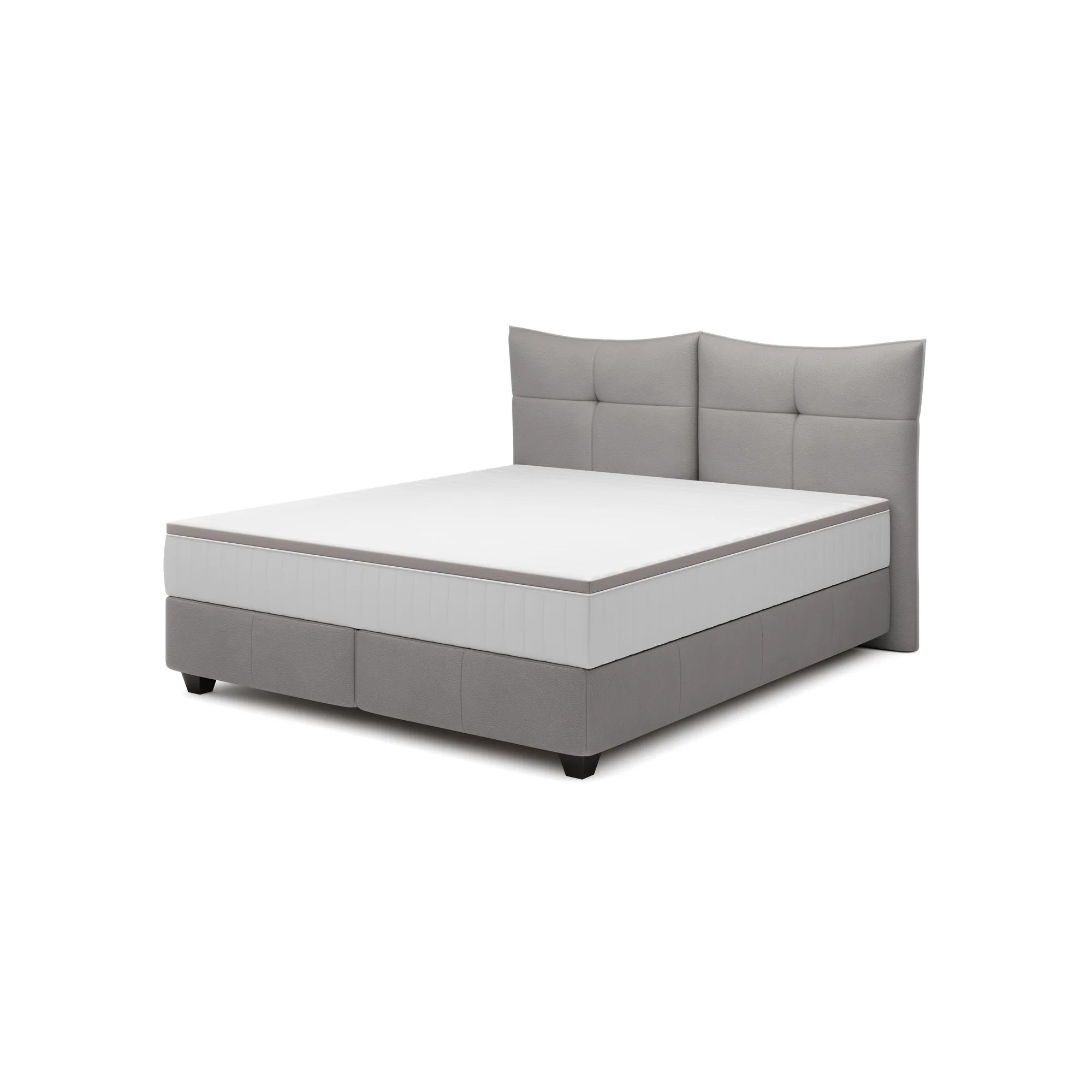 Pat CADIS 180x200, stofa catifelata turcoaz inchis - Riviera 87, Gama Premium, cu suport pentru saltea