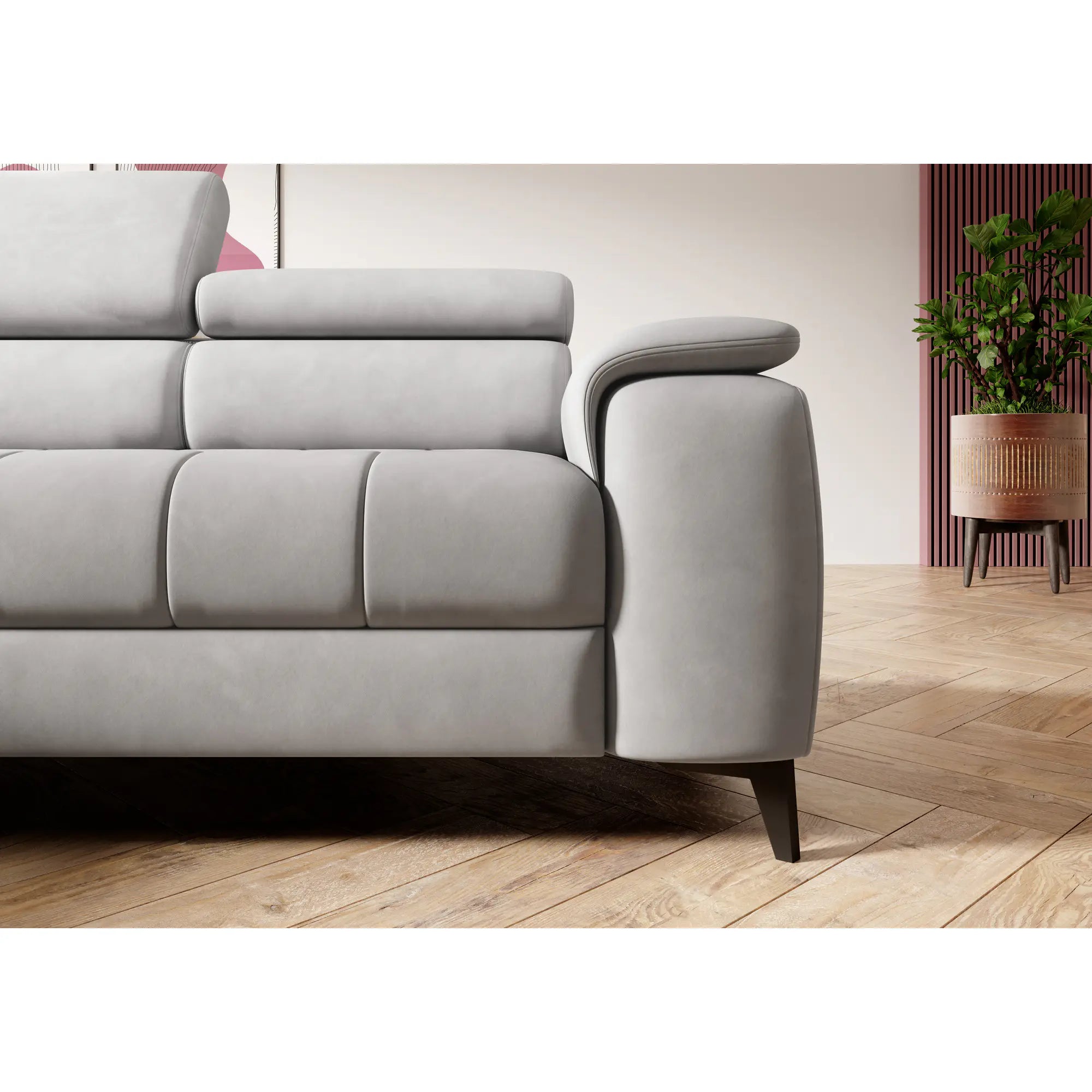 Coltar CHIVAS, personalizabil materiale Gama Premium, cu reglaj electric si tetiere reglabile, 278x197x98 cm