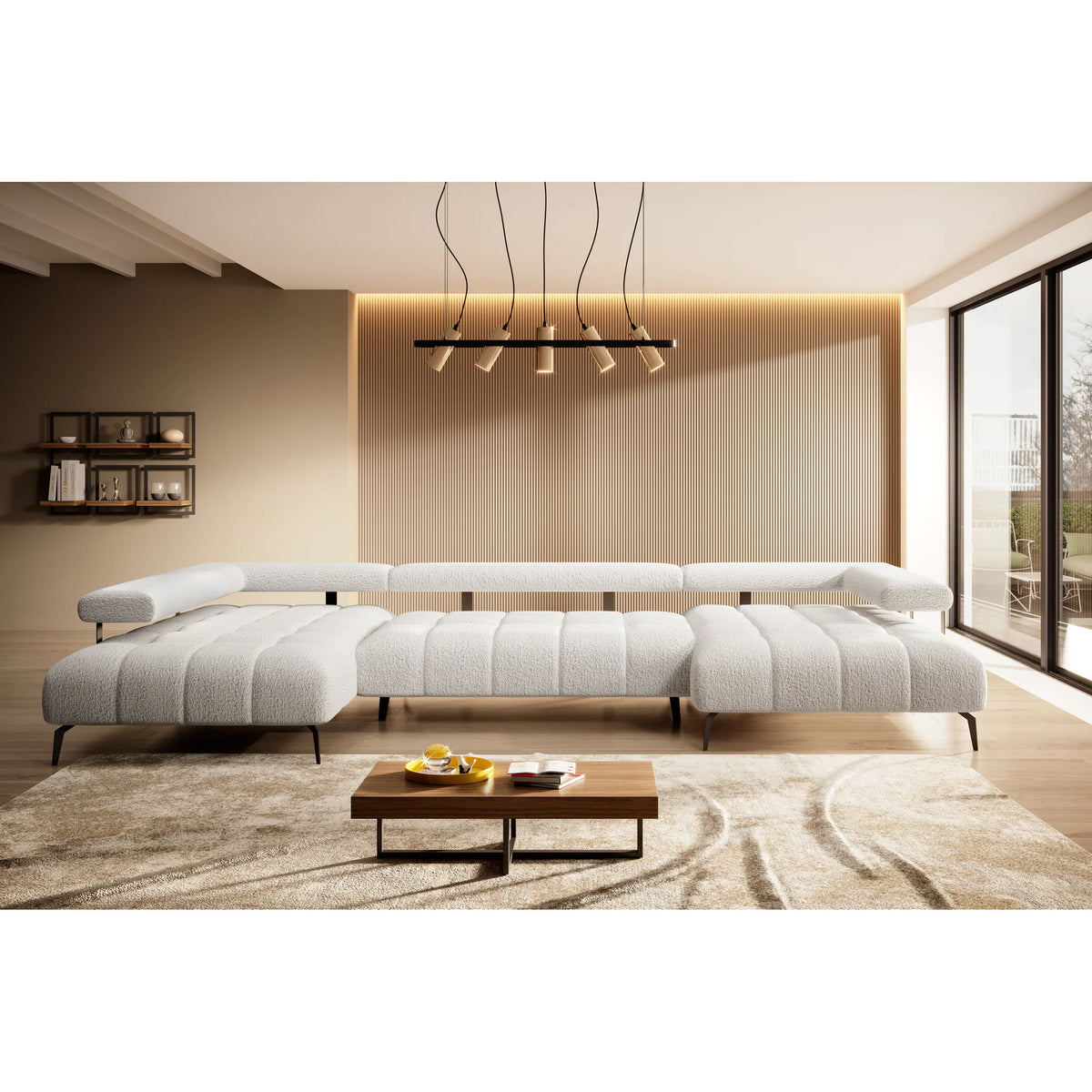 Coltar MAGNETIC XL, personalizabil materiale gama Premium, cu reglaj electric, 371x210x86 cm
